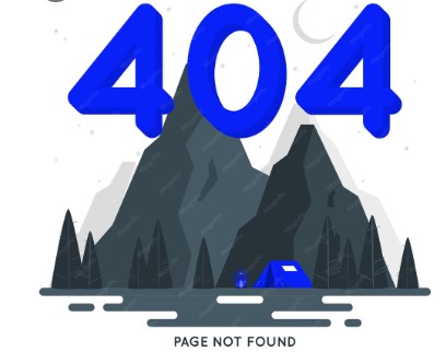 Custom 404 error page illustration with modern digital design, broken webpage icon, and navigation button for Spree Digital marketing website.